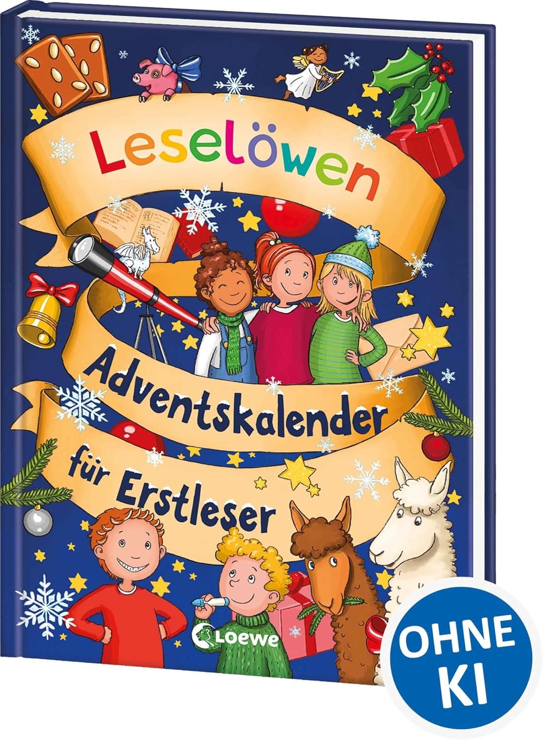 Leselowen-Adventskalender fur Erstleser - Calendario libro de Adviento con cinco historias en aleman