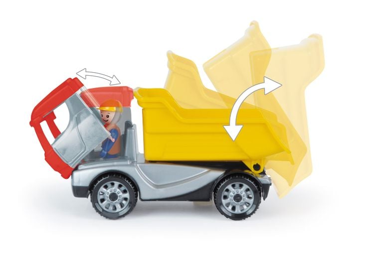 Truckies Camioneta volquete - con figura y cabina para abrir y jugar