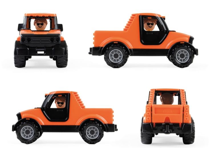 Truckies Pick Up Camioneta con ejes de acero galvanizado - figura para jugar y caja de regalo