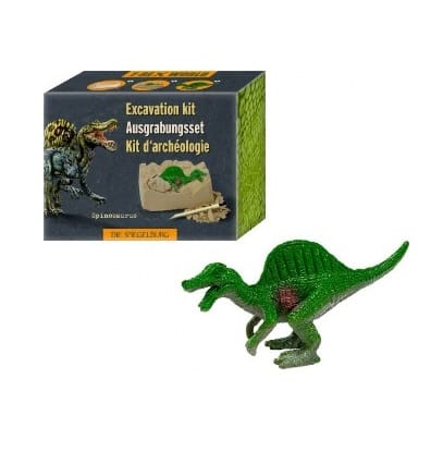 Mini set de excavación con figura de dinosaurio para pequenos arqueólogos - con herramientas