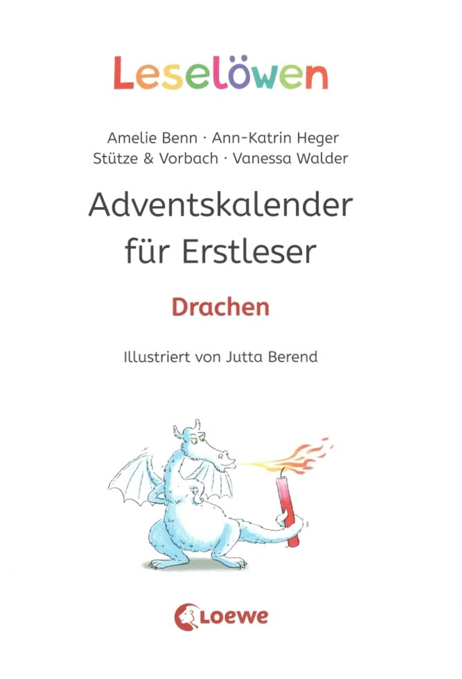 Adventskalender fuer Erstleser Drachen - Vier weihnachtliche Drachen-Geschichten