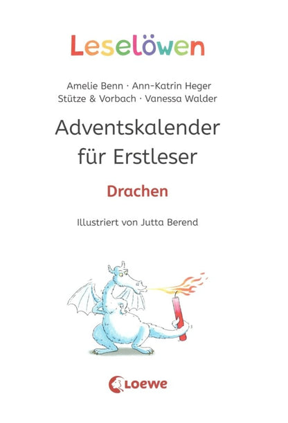 Adventskalender fuer Erstleser Drachen - Vier weihnachtliche Drachen-Geschichten