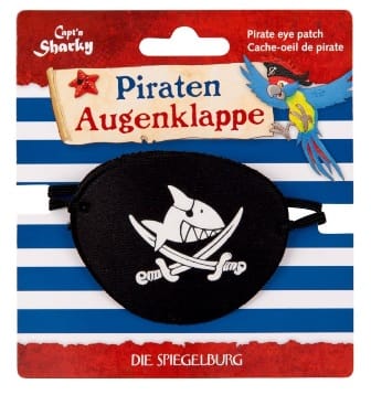 Parche de ojo pirata del increible Capitán Sharky