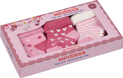 Lindo Set con 3 pares de calcetines súper suaves de bebé - Un regalo encantador para el nacimiento