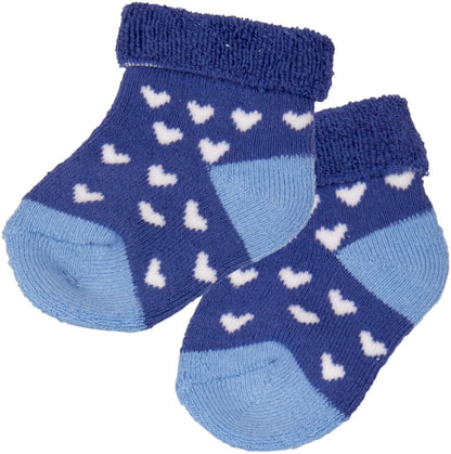 Lindo set con 3 pares calcetines para bebé en azul claro - Un regalo encantador para el nacimiento