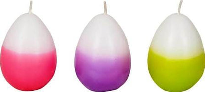 Cajita con velas en forma de un huevo - Felices Pascuas de resurreccion