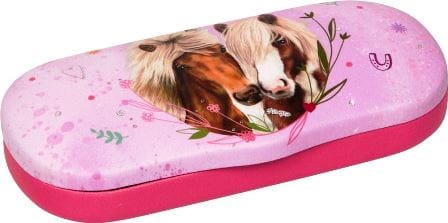Precioso estuche de lentes con pano y cierre a presión para Amigos de los Caballos