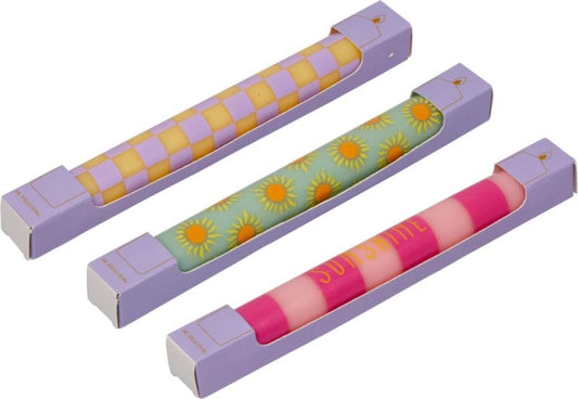 Vela conica con preciosos detalles y colores - I love summer