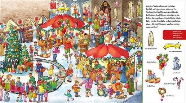 Suche und finde Sound-Wimmelbuch - Weihnachten - Busca busca Navidad - Textos en aleman