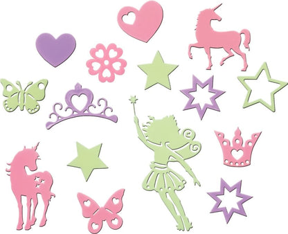 Noches mágicas con para pequenas princesas con las 22 pegatinas que brillan en la oscuridad