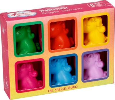 Set de 6 crayones  unicornio de cera con cajita de regalo - Paraiso de unicornios