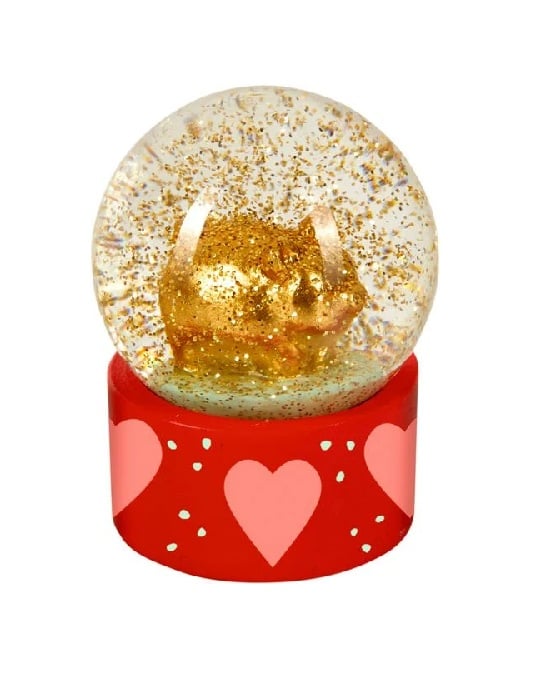 Bola de nieve de cristal XS - Mucha suerte - Regalo de buena suerte en formato mini - elige tu diseno