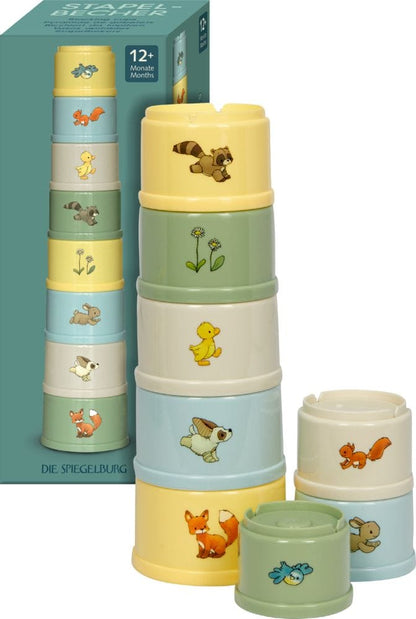 Vasos apilables - Diversión colorida en formato torre