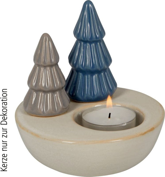 Delicado y moderno portavelas de ceramica para la navidad - Pide un deseo