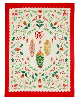 Pano de cocina con disenos encantadores navidenos 100% algodon - Festive Christmas