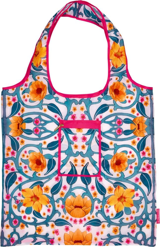 Bolsa plegable Floral ornamental de pequeno a grande  Lindo y útlil accesorio para el día en día