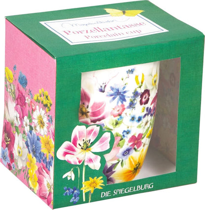 Taza de porcelana floral de  GartenLiebe - Amor por el jardín con caja de regalo