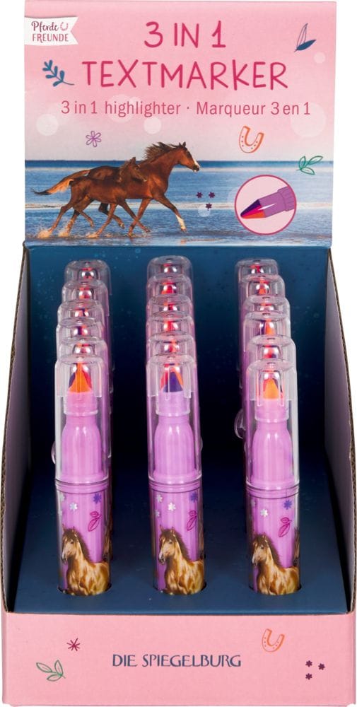 Marcador Destacador 3 en 1 para Amigos de los caballos