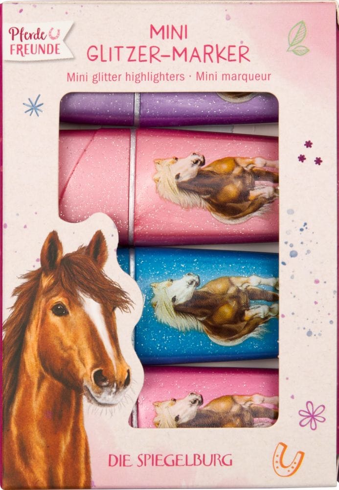 Set con Mini Marcadores brillantes para Amigos de los Caballos