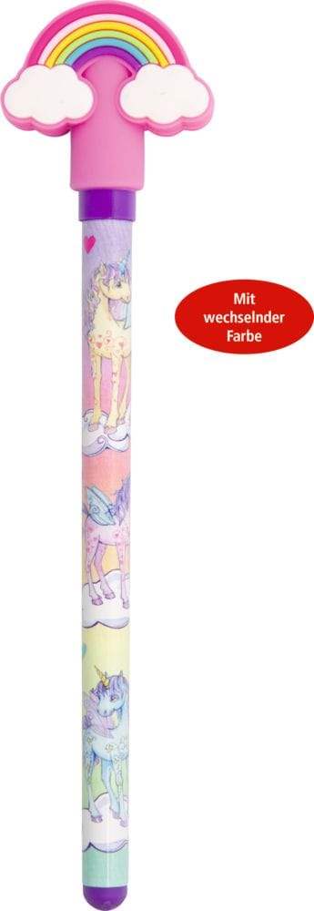 Bolígrafo de gel con topper de arcoíris - Paraíso de unicornios - Llevate el tuyo