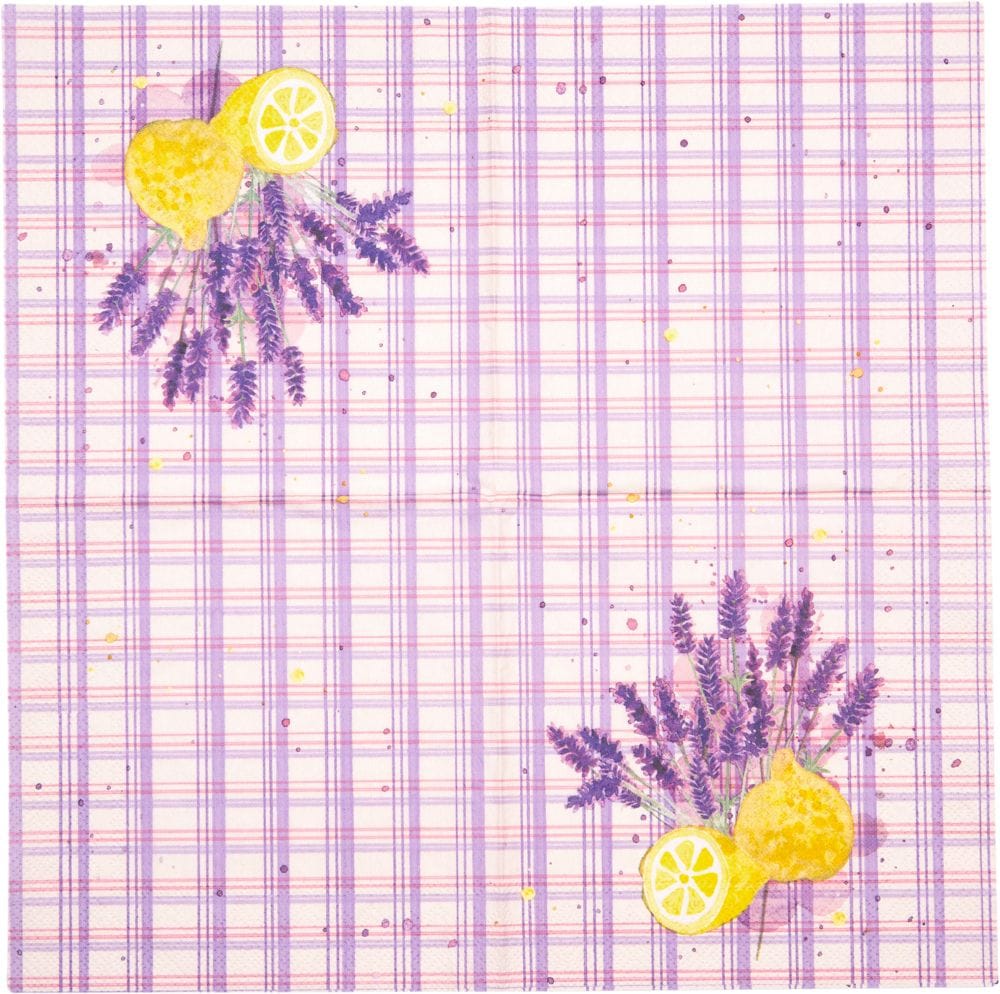 Set con 20 Servilletas Provence de 3 capas