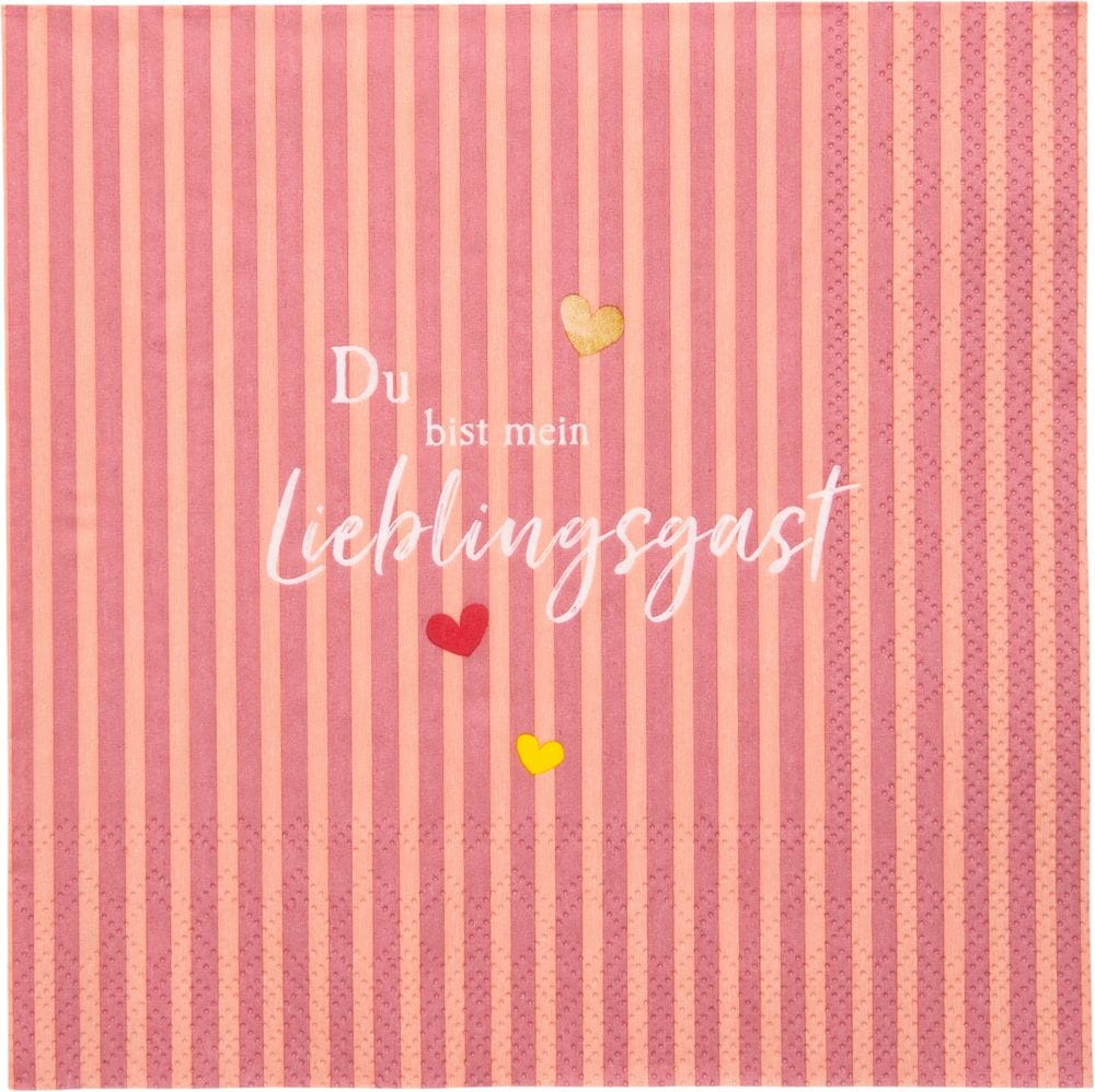 Set con 20 Serviettas - Du bist mein Lieblingsgast - Eres mi invitado favorito