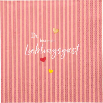 Set con 20 Serviettas - Du bist mein Lieblingsgast - Eres mi invitado favorito