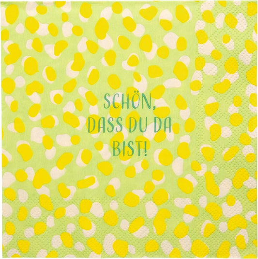 Set con 20 serviettas - Schön, dass du da bist - Qué bueno que estés aquí