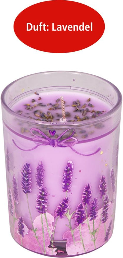 Vela aromática Provenz con una fina fragancia mediterránea de lavanda