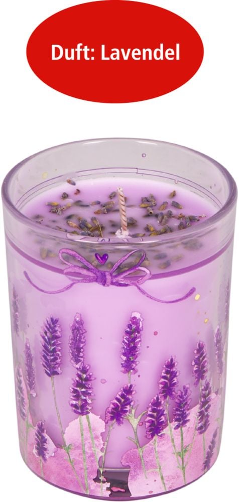 Vela aromática Provenz con una fina fragancia mediterránea de lavanda