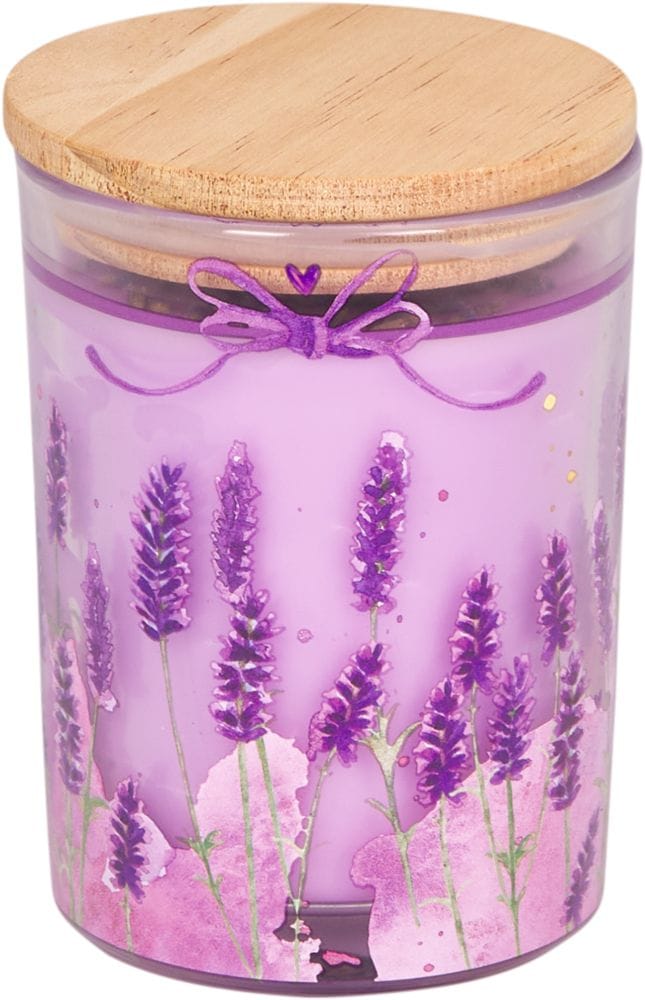 Vela aromática Provenz con una fina fragancia mediterránea de lavanda