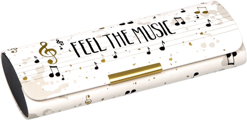 Estuche para lentes  - Noten allover - con pano de limpieza - Un must have para los amantes de la música