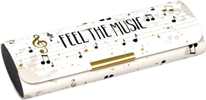 Estuche para lentes  - Noten allover - con pano de limpieza - Un must have para los amantes de la música