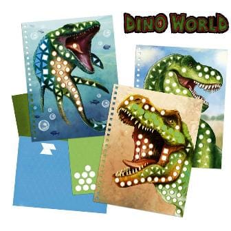 Dino World Sticker Your Picture - con tapa dura y cierre magnético - creando dinos