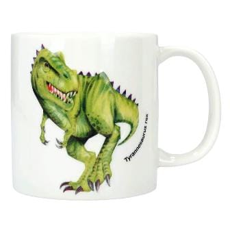 Dino World - Taza de porcelana con relieve T-REX con caja de regalo - I like to roarrr....