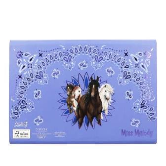 Miss Melody archivador con papel de cartas BANDANA - con 24 hojas de carta y 18 sobres