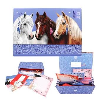Miss Melody archivador con papel de cartas BANDANA - con 24 hojas de carta y 18 sobres