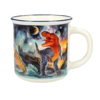 Taza con motivo de dinosaurio y galaxia Dino World GALAXY de porcelana New Bone