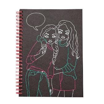 NEON Doodle Book con set de rotuladores gel neon mas pegatinas de TOPModel