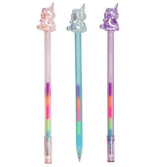 Boligrafo de gel de 5 colores  con el unicornio Ylvi