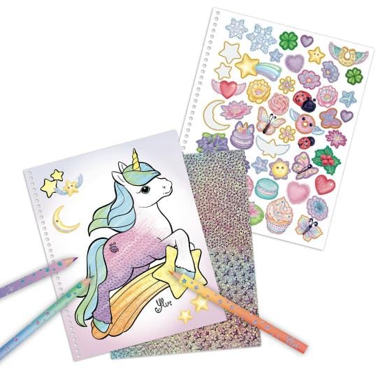 Libro para colorear dragones de la suerte y con 3 lápices gruesos multicolor