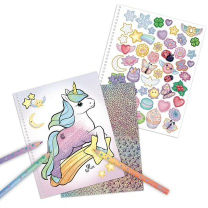 Libro para colorear dragones de la suerte y con 3 lápices gruesos multicolor