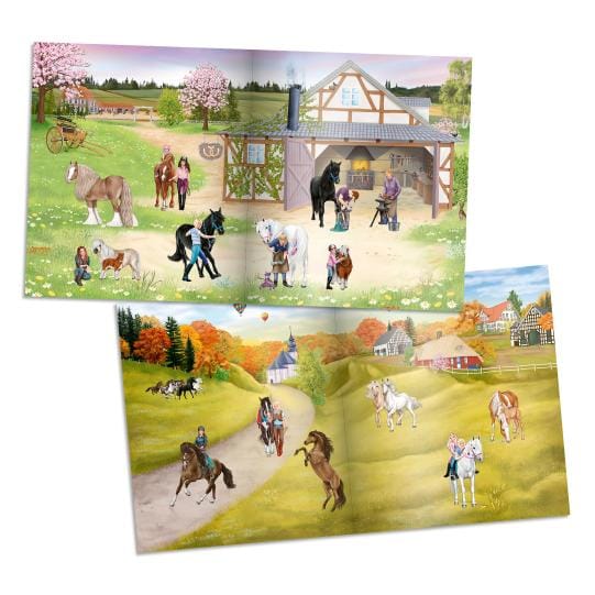 Miss Melody Stickerworld con 225 stickers creando el mundo de los caballos
