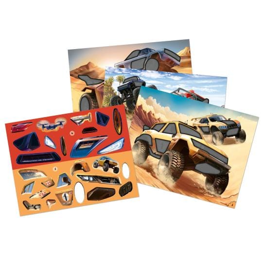 Action World - Monster Cars Diversión con 200 pegatinas creando tus autos a tu estilo