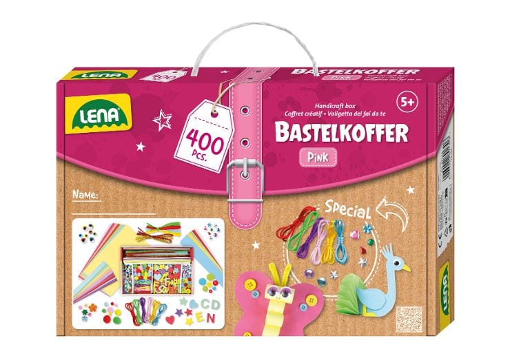 Kit de manualidades pink con 400 piezas de LENA -