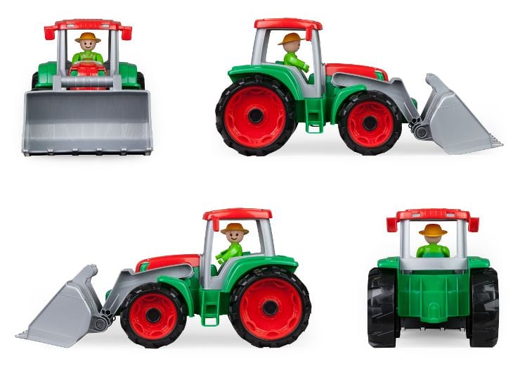 TRUXX Tractor de 34 cm y figura para jugar - con ejes de acero galvanizados