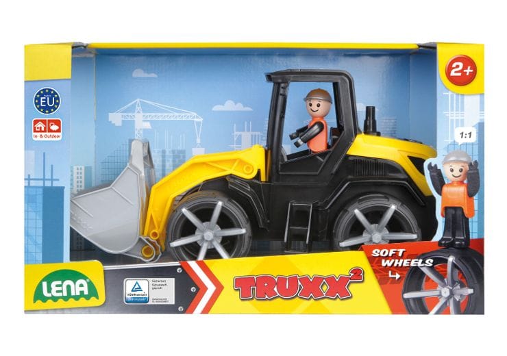 Cargadora de pala TRUXX² de 36 cm de largo con figura para jugar - pala con seguro y mango