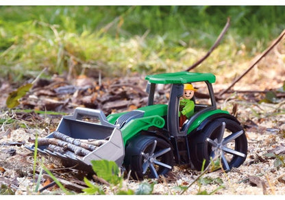 TRUXX² Tractor de 34 cm con neumáticos de caucho - ejes de acero galvanizado y figura para jugar
