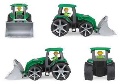 TRUXX² Tractor de 34 cm con neumáticos de caucho - ejes de acero galvanizado y figura para jugar