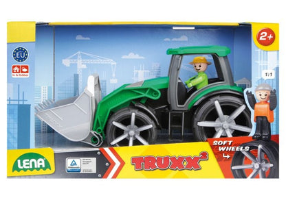 TRUXX² Tractor de 34 cm con neumáticos de caucho - ejes de acero galvanizado y figura para jugar